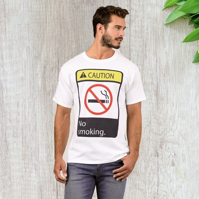 Camiseta Precaución No Fumar Rótulo (Subido por el creador)