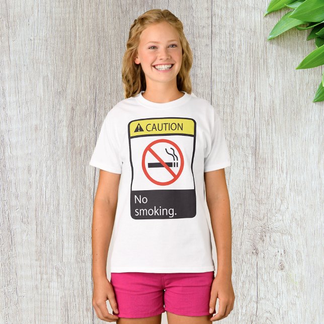 Camiseta Precaución No Fumar Rótulo (Subido por el creador)