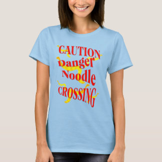 Camiseta Precaución Peligro de cruce de fideos 3