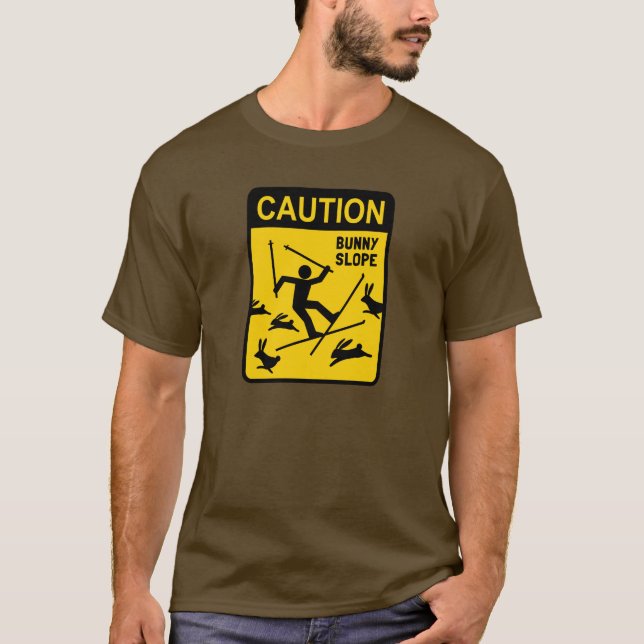 Camiseta PRECAUCIÓN: Pendiente para conejos - divertido let (Anverso)