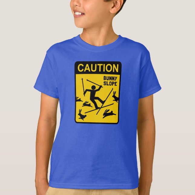 Camiseta PRECAUCIÓN: Pendiente para conejos - divertido let (Anverso)