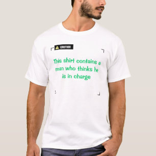 Camiseta Precaución - Pensamientos a cargo