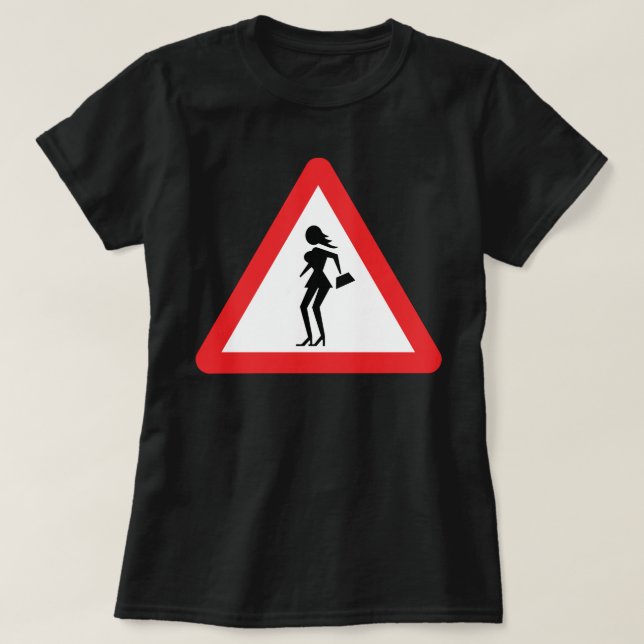 Camiseta Precaución Prostituta (Attenzione Prostitute) (Diseño del anverso)