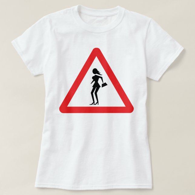 Camiseta Precaución Prostituta (Attenzione Prostitute) (Diseño del anverso)