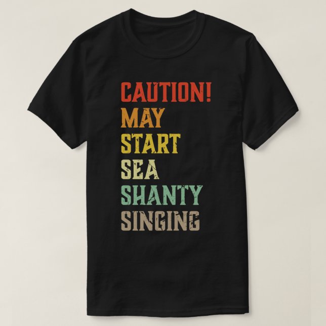 Camiseta Precaución puede iniciar un meme de canto por la t (Diseño del anverso)