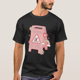 Camiseta Precaución Que Podrías Caer En El Amor Retro Funny