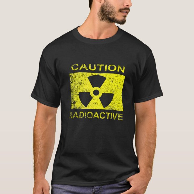 Camiseta PRECAUCIÓN RADIOACTIVA Premium (Anverso)