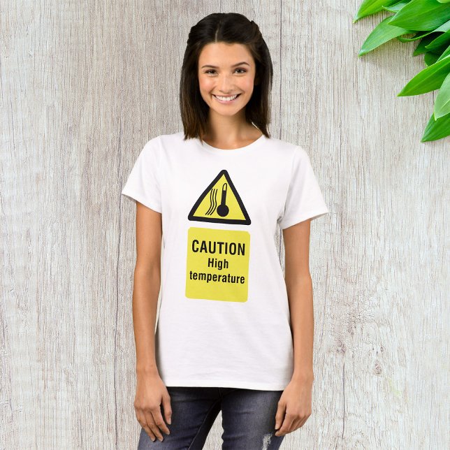 Camiseta Precaución Rótulo de alta temperatura (Subido por el creador)