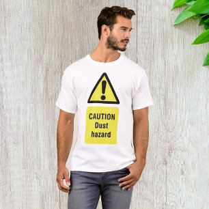 Camiseta Precaución Rótulo de riesgo de polvo