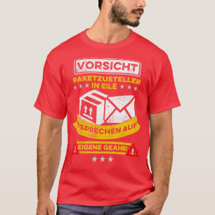 Camiseta Precaución Servicio de entrega Empresa de entrega 