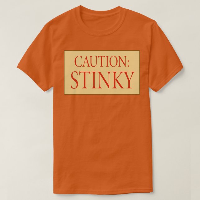 Camiseta Precaución Stinky (Diseño del anverso)
