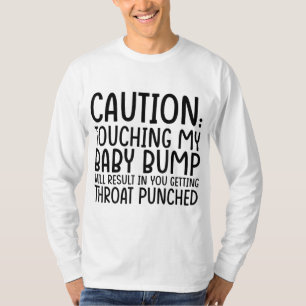 Camiseta Precaución Tocando Mi Bebé Resultará En La Madre M