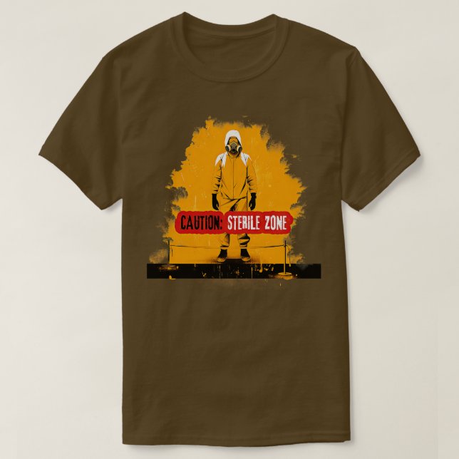Camiseta Precaución Zona Estéril 1 (Diseño del anverso)
