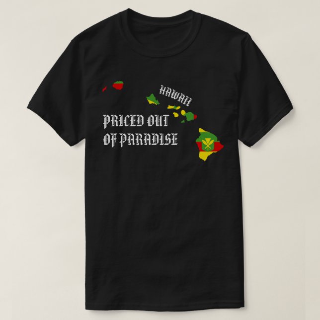 Camiseta PRECIO DE Kanaka Maoli, Islas HI PARADISAS (Diseño del anverso)