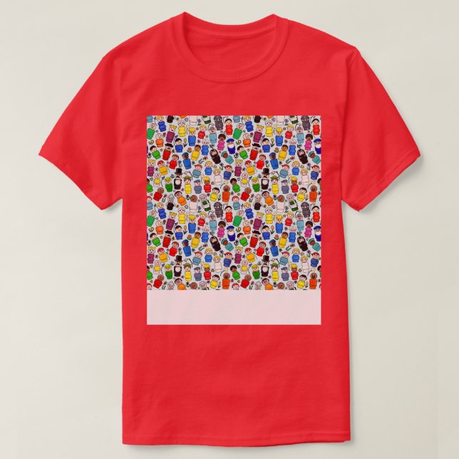 Camiseta Precio de los pescadores Pequeñas personas y flore (Diseño del anverso)