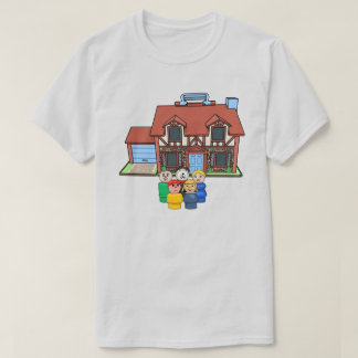Camiseta Precio De Pescador Pequeña Familia Con Casa De Tud