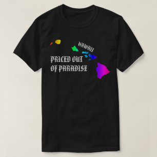 Camiseta PRECIO FUERA DE PARADISE Hawaii Islas Neon Rainbow