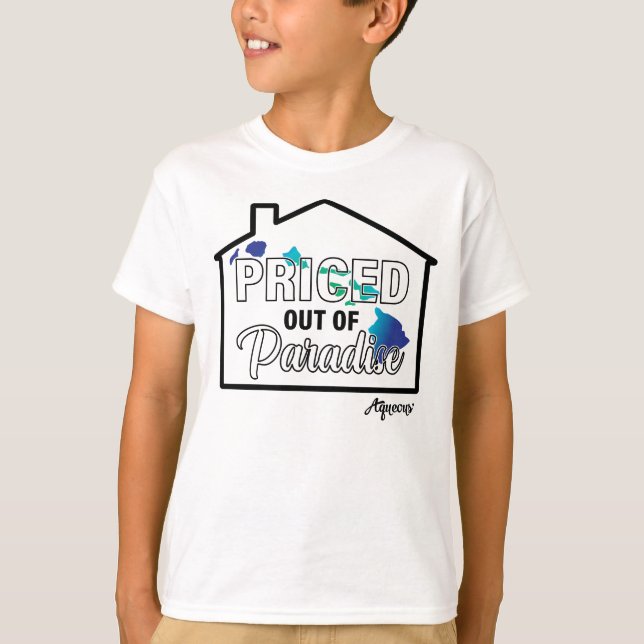 Camiseta Precio fuera del paraíso [negro/azul] (Anverso)