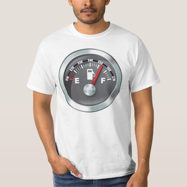 Camiseta Precios de la gasolina - indicador del gas (Anverso)