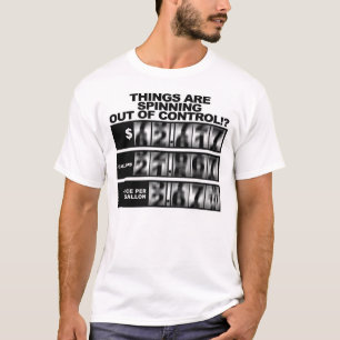 Camiseta precios de la gasolina que hacen girar de control