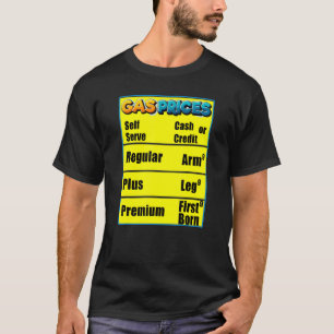 Camiseta Precios del Gas Brazo Pierna Primogénito Altos Pr