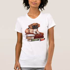 Camiseta Preciosa pipa dulce con libros