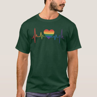 Camiseta Precioso Orgullo Gay LGBT Latido Lesbiana Gays Amo