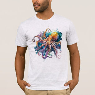 Camiseta Precioso pulpo acuarela