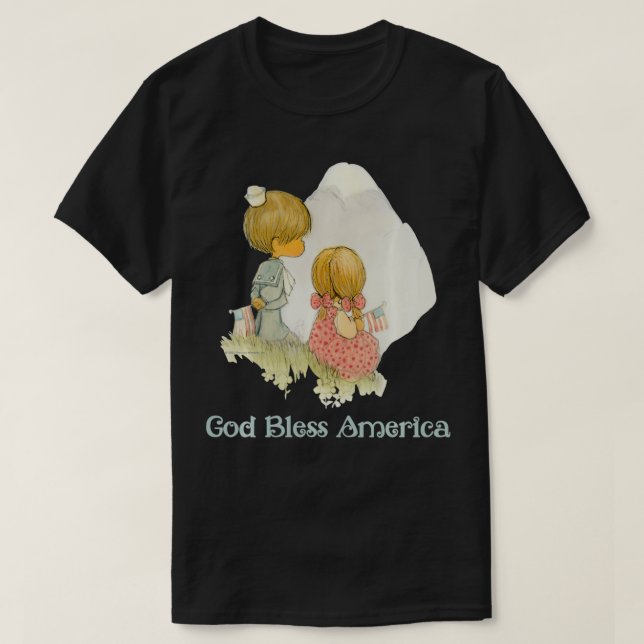 Camiseta Precious Moments God Bless America  (Diseño del anverso)