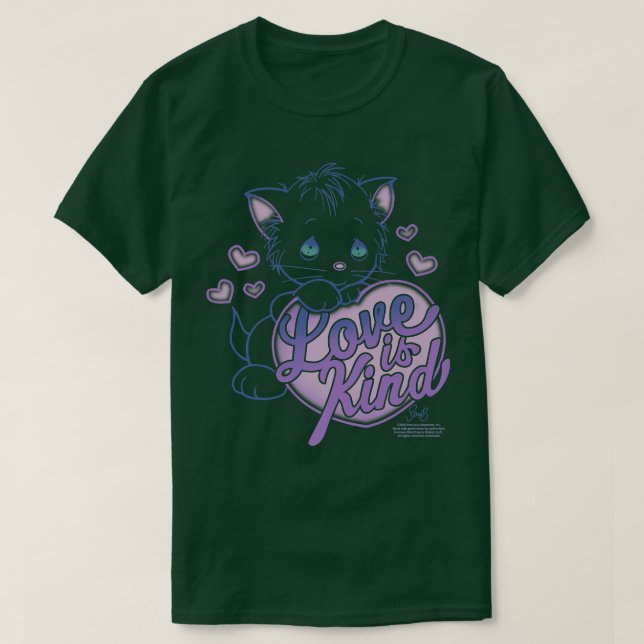 Camiseta Precious Moments Love Is Kind Kitten Hearts  (Diseño del anverso)