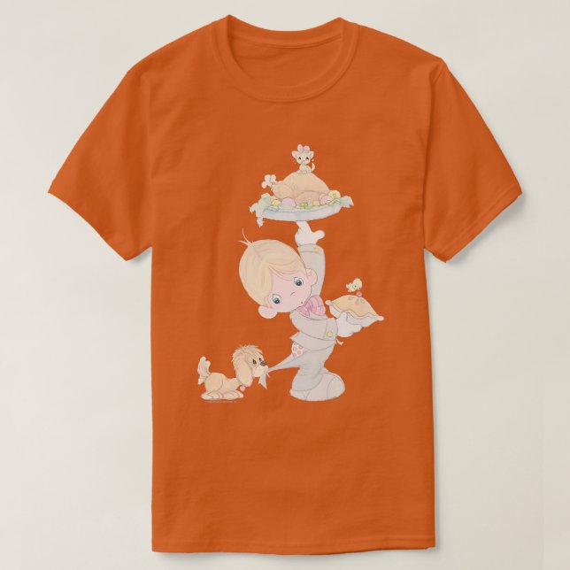 Camiseta Precious Moments Thanksgiving Turkey Dinner Doll  (Diseño del anverso)