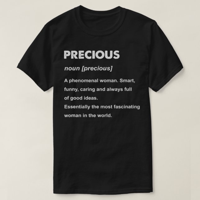 Camiseta Precious Name  (Diseño del anverso)