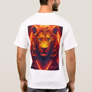 Camiseta "Precisión majestuosa: Emblema de León Geométrico"