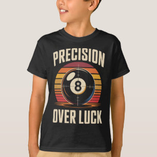 Camiseta Precisión sobre la Lujuria 8 Ball Billiards Retro