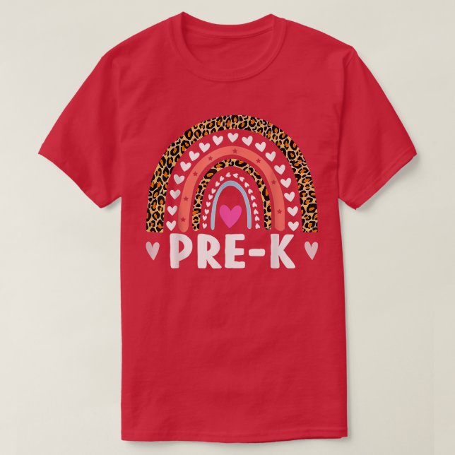 Camiseta Predicador de leopardo arco iris a estudiante de d (Diseño del anverso)