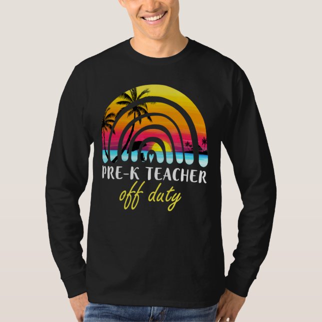 Camiseta Predicar al profesor de Duty Beach Sunset Rainbow  (Anverso)