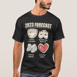 Camiseta Predicción de 2023: Invitación de bebé de nueva ma