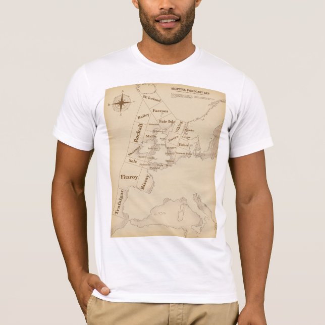Camiseta Predicción de envío de islas británicas de estilo  (Anverso)
