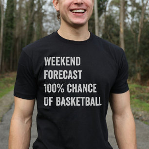 Camiseta Predicción de fin de semana divertida amante del b