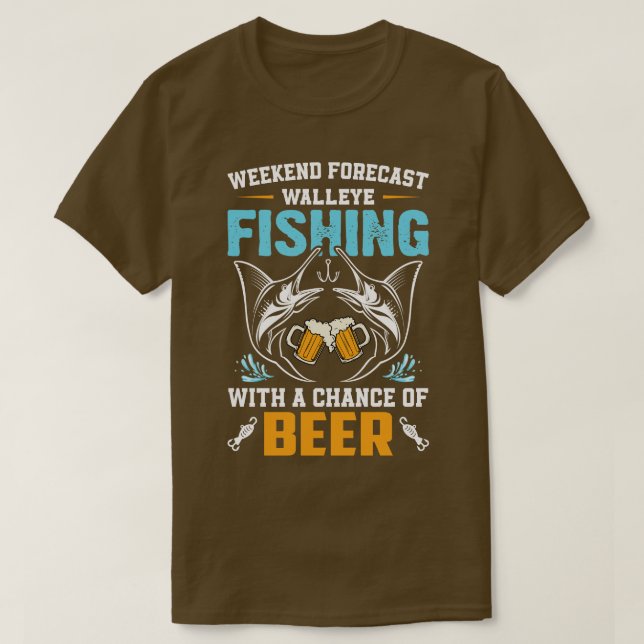 Camiseta Predicción del fin de semana de pesca en Walleye c (Diseño del anverso)