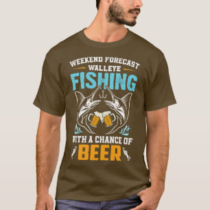 Camiseta Predicción del fin de semana de pesca en Walleye c