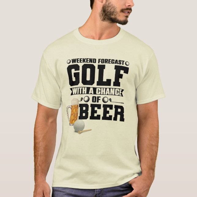Camiseta Predicción del golf y la cerveza (Anverso)