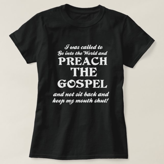 Camiseta Predique el evangelio (Diseño del anverso)