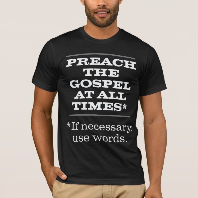 Camiseta Predique el evangelio siempre (Anverso)