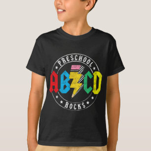 Camiseta Preescolar Abcd Rocks 1er Día Profesor Pre-k Ck a