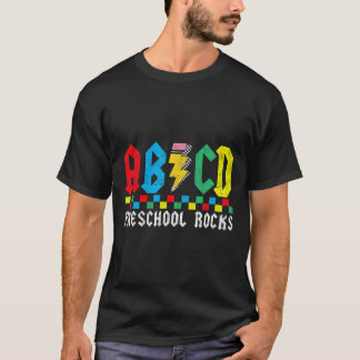 Camiseta Preescolar Abcd Rocks Primer Día Profesor Pre-k Ck