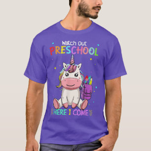 Camiseta preescolar Aquí vuelvo a la escuela chicas de unic