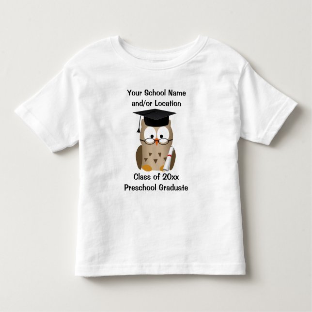 Camiseta preescolar de encargo de la graduación, (Anverso)