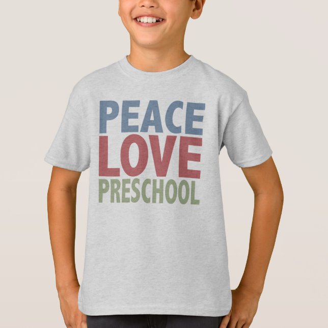 Camiseta Preescolar del amor de la paz (Anverso)