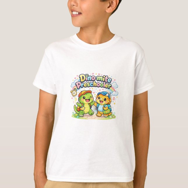 Camiseta Preescolar Dino-mite (Anverso)